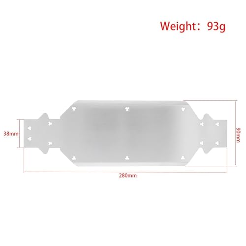 Chassis Plate Stainless Steel Underbody Guard Skid Plate Metal Bolt on Construction Suitable for RC Crawler Car Truck Terrain