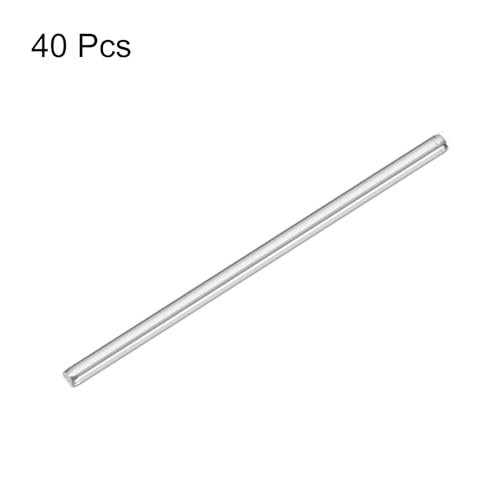MECCANIXITY 40pcs 2mmx50mm Toys Shaft Round Rod Axles Drive Shaft for DIY RC Car Truck Boat Helicopter Model Part, Silver - size: 2mmx50mm