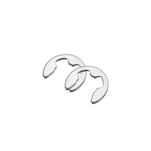 AXK 120PCS 304 Stainless Steel E-Clip Circlip Retaining Ring Assortment Kit, M1.5 to M10 External Shaft Snap Ring Washer Fastener Set