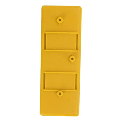 RC Plastic Battery Box, Plastic Battery Tray Case with Nylon Cable Ties, 49x145x8mm Internal Size, Lightweight Chassis Mount for SCX10 D90 90046 RC Vehicles (Yellow)