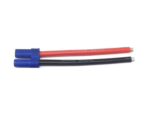 12awg Female Male EC5 Connector Charge Cable Silicone Wire For RC Car Lipo Battery Tracked Vehicle Parts And Upgrade Replacement Use RC Upgrade Parts(Male) - size: Male