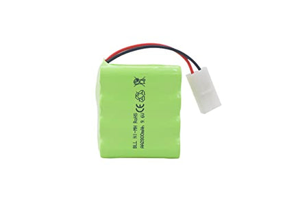 sea jump 2PCS AA 9.6V 2800mah RC Battery Pack with Tamiya Plug and USB Charging Cable Suitable for Toy Tank Engineering, Flat Semi-Trailer Truck, RC Car, Ni-MH High Capacity Battery
