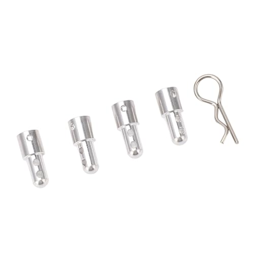 JTLB RC Body Post Mount Stable High Strength Silver Rugged RC Car Shell Column Mount for MJX 1/14 14301, 14302 RC Car, Aluminum Alloy Body Mounts with Easy Installation