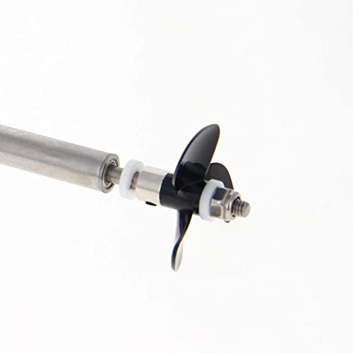 Heyiarbeit Drive Shaft Fit for 6mm Motor Shaft w Propeller and Universal Joint for RC Boat, L100mm Shaft, L50mm Sleeve, D36mm Propeller - size: 6.00MM