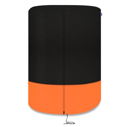 Kayme Tire Cover, Large Tire Storage Bag, Seasonal Spare Tire Storage Cover, Durable Tire Bags Used in Trucks, SUV, Trailer Sun Rain Snow Protection, Fit 32 Inch Tire Diameter-Black Orange | Heavy 420D Oxford, Full Waterproof PVC Layer, All Weather Sun Ra