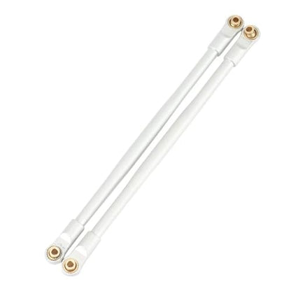 RC Tie Link Rods Compatible with AXIAL for RBX10 for Ryft 1/10 RC Crawler Upgrade Parts Accessories 6 Pcs Metal Link Rod Linkage Pull Rod Set(White) - color: White