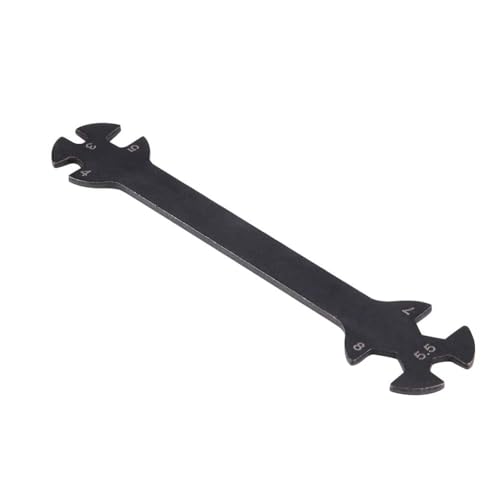 RC Car Multi Function Tool,10.2cm/4.02in Length Remote Control Model Toy Tool Metal Turnbuckle Nut Wrench for M3 M4 M5 M5.5 M7 M8 Nuts