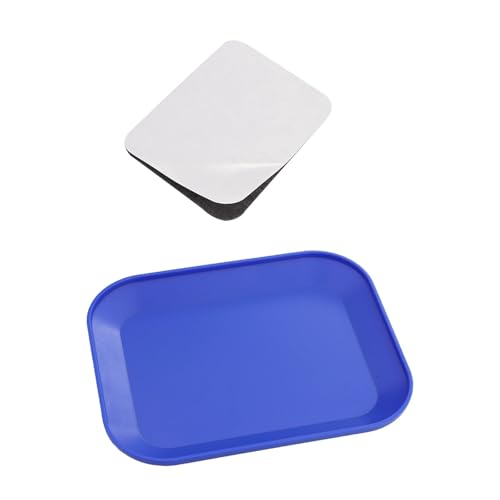 for Axial for SCX10 1/10 RC Car Upgrade Parts Screw Tray with Pad Magnet Disk Storage Plate Crawler Airplane Boat Repair Tool RC Cars Models Parts - color: Blue