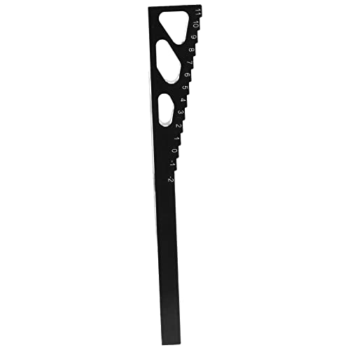 RC Model Car Metal Ride Height Droop Gauge Adjuster Ruler Measuring Tool for 1/8 1/10 1/12 RC Car,Black