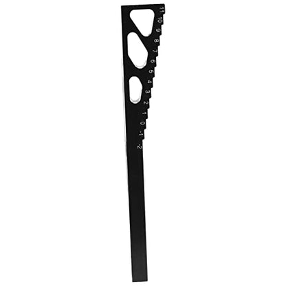 RC Model Car Metal Ride Height Droop Gauge Adjuster Ruler Measuring Tool for 1/8 1/10 1/12 RC Car,Black