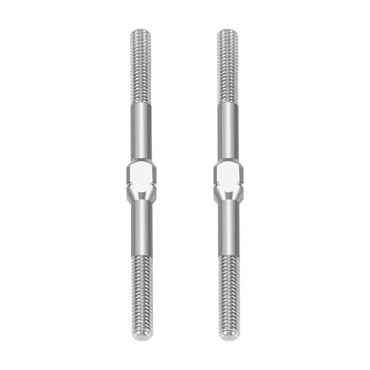 RCHUBAM 2PCS RC Turnbuckles Camber M3 Link Rod for 1/10 TRX-4 Slash 4X4 | 1 Pairs 14mm-50mm Suspension Rod,Alloy Steering Linkage Tie Rods - style: 45mm