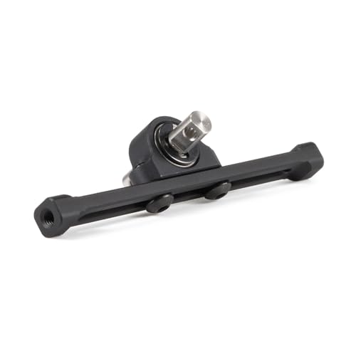 Aluminum Carrier Bearing Width Transfer Case 70mm Adjustable for 1/10 RC Crawler LCG Chassis Cheater Rigs 1.9 Shafty Comp Builds (Black) - color: Black