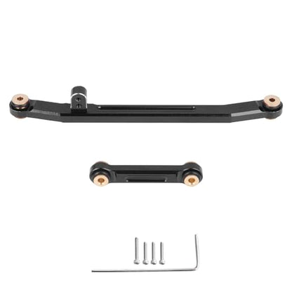 SCX24 Steering Links Aluminum Steering Linkage Set High-Tightening Links for Axial SCX24 1/24 Upgrades (Black) - color: Black
