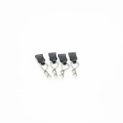 COMODO 4pcs Metal R-Type RC Body Clips with Pull Tabs for 1/10 1/12 1/14 1/18 Scale RC Cars – Replacement Shell Mounting Hardware