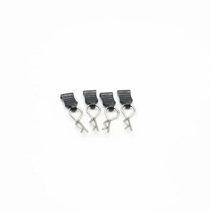COMODO 4pcs Metal R-Type RC Body Clips with Pull Tabs for 1/10 1/12 1/14 1/18 Scale RC Cars – Replacement Shell Mounting Hardware