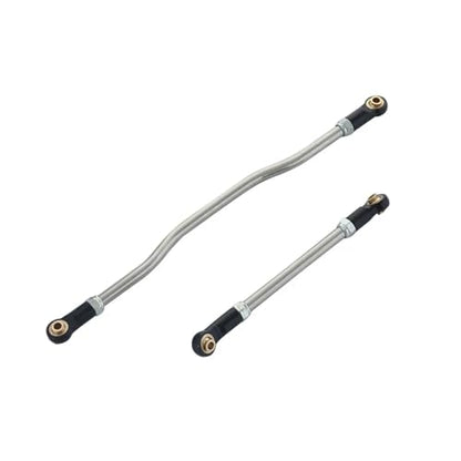 Compatible with Axial for Capra for Unlimited Trail RTR 1/10 RC Car Upgrade Parts Metal Adjustable Steering Links Kit Rod End RC Car Linkage(Black) - color: Black