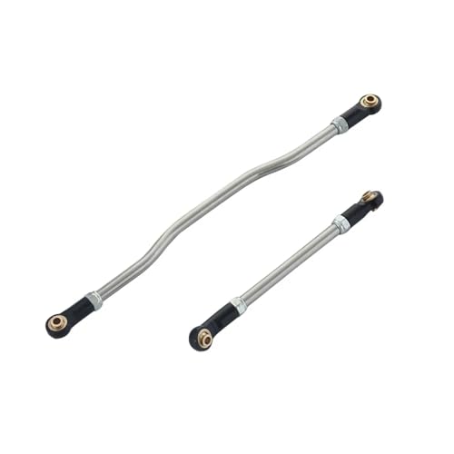Compatible with Axial for Capra for Unlimited Trail RTR 1/10 RC Car Upgrade Parts Metal Adjustable Steering Links Kit Rod End RC Car Linkage(Black) - color: Black