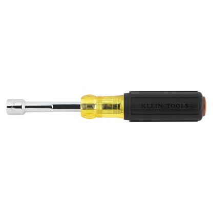 Klein Tools 65408M Metric Color-Coded Nut Driver, Hollow-Shaft, Heavy-Duty 8 mm Hex, Pass-Through Design, 6-Point Socket, and Cushion-Grip Handle - size: 8mm