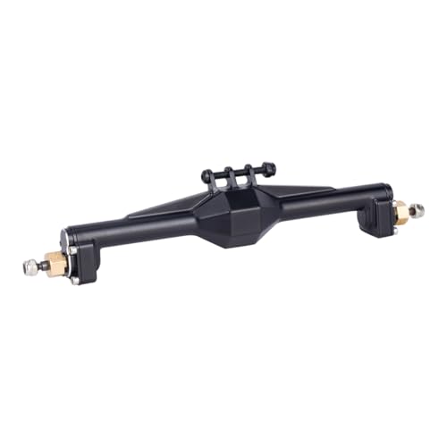 1/18 TRX4M Portal Axle,109.6g Aluminum CNC TRX4M Axle, Extended +10mm TRX4M Portal Axles with Two Servo Mount Options, for RC Crawler Car TRX4M Axle Upgrade Parts (Black)
