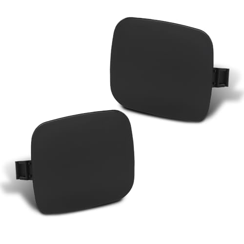 LQI Front Bumper Tow Hook Eye Cover Pair Fit LX RX400h 2006-2008 | 52128-48901，52127-48903, 5212848901，5212748903 Black Left and Right - size: Front | Fit LX RX400h 2006-2008