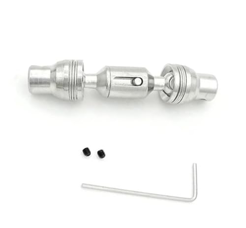 RC Car Transmission Shaft for WPL 1/16 6WD B16 Replacement Transmission Shaft RC Truck Car Universal Joint Shaft Upgrade Parts Metal CVD Drive Shaft Center Shaft(Silver,Size 1) - color: Silver, size: Size 1