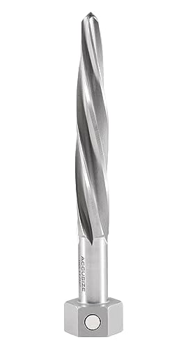 Accusize Industrial Tools 11/16'' Bridge Reamer, Magnetic Hex Shank, Hss Spiral Flutes Aligning Reamers, Car Reamers, 1523-8025 | Magnetic Hex Shank, HSS Spiral Flutes Aligning Reamers, Size: 11/16", Flt Len: 4-1/2", OAL: 6-1/2", Hex Shank Size: 1-1/16" -