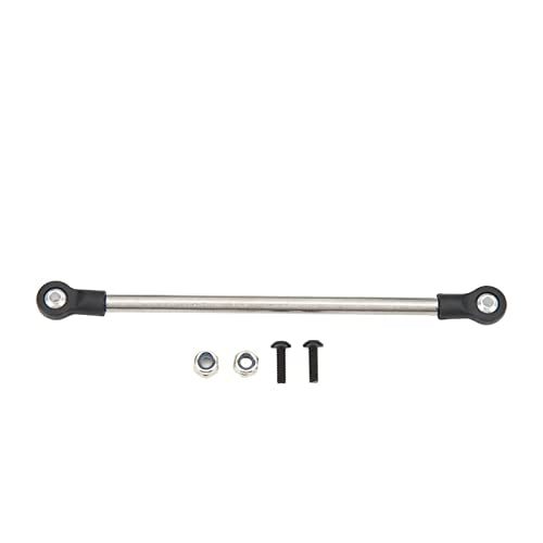 Aluminum Alloy Front Axle and Steering Link Rod Set, Heavy Duty Metal RC Front Steering Axle Kit with Linkage for 1/14 RC Unpowered Tractor Truck (Silver) - color: Silver