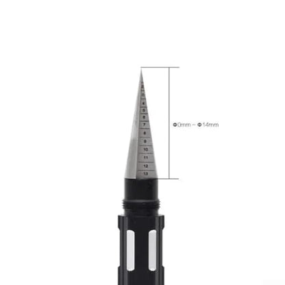 Hole Expander Tool, 0-14mm Stainless Steel Taper Reamer for Plastic, Spiral Shell Hole Opener with Orange Coating Handle for RC Car Model Kit