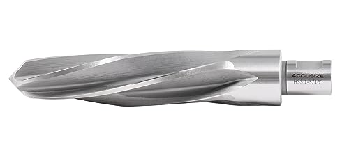 Accusize Industrial Tools Chucking Reamer, 1-3/16 in, 0521-1316 | 1-3/16" HSS Aligning Reamer with 3/4" Weldon Shank - size: 1-3/16 in.