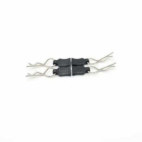 COMODO 4pcs Metal R-Type RC Body Clips with Pull Tabs for 1/10 1/12 1/14 1/18 Scale RC Cars – Replacement Shell Mounting Hardware