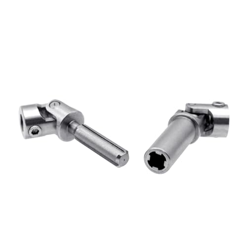 2Pcs Stainless Steel Universal Joint Drive Shafts Chassis Center Driveshaft for 1/18 RC Crawler Redcat Ascent-18 Upgrade Parts