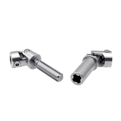 2Pcs Stainless Steel Universal Joint Drive Shafts Chassis Center Driveshaft for 1/18 RC Crawler Redcat Ascent-18 Upgrade Parts