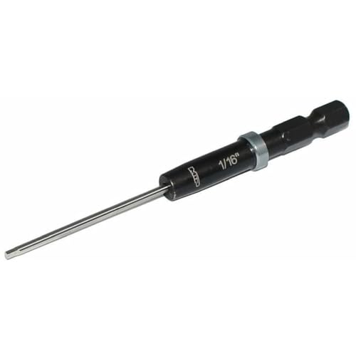 MIP 1/16" Standard RC 1/4" Hex Bit 9201S – Hex Head Allen Wrench Drill Tools and Tool Bits for Screwdrivers, Electric Screwguns, and Power Drills For RC Cars - Made in USA - size: 1.59mm - Hex