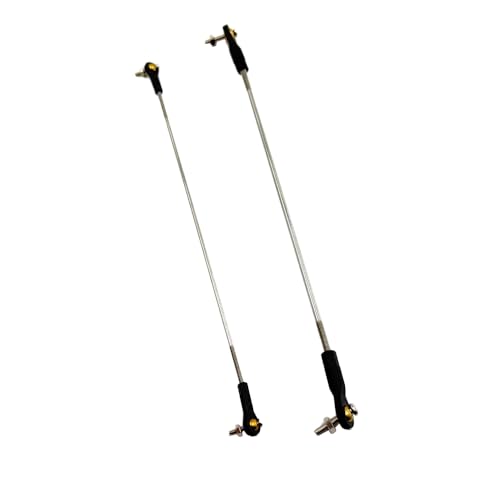 2PCS RC Toy Push Rod Adjustable Tie Rods Ball Head Joint Servo Linkage Link Rod for RC Airplane Helicopter Car Boat DIY Model Toy Parts (M2x150mm/M3x150mm) - style: M2x150mm/M3x150mm