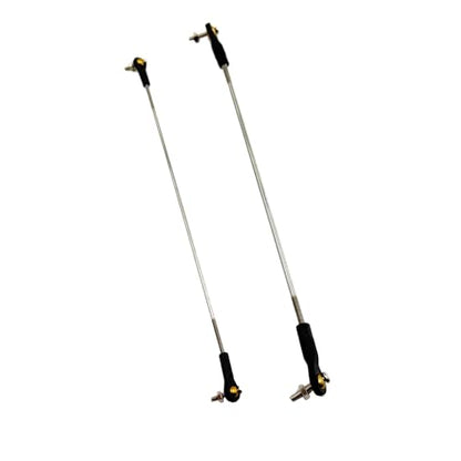 2PCS RC Toy Push Rod Adjustable Tie Rods Ball Head Joint Servo Linkage Link Rod for RC Airplane Helicopter Car Boat DIY Model Toy Parts (M2x150mm/M3x150mm) - style: M2x150mm/M3x150mm
