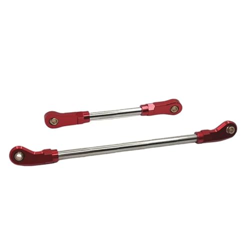 Compatible with HB R1001 R1002 R1003 1/10 Rc Model Crawler Car Truck for Buggy Front Axle Steering Rod Servo Rod Upgrade Parts Linkage - color: Red