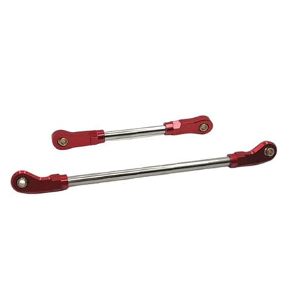 Compatible with HB R1001 R1002 R1003 1/10 Rc Model Crawler Car Truck for Buggy Front Axle Steering Rod Servo Rod Upgrade Parts Linkage - color: Red