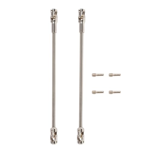 SCX10 Drive Shaft 2PCS SCX10 Driveshaft Stainless Steel Rear Front Driver Shaft 68-229mm Cut to Length for 1/10 RC Crawler LCG Rig Sportsy Scalers GSPEED Capra SCX10 Pro Element DIY SCX10 (Silver) - color: Silver