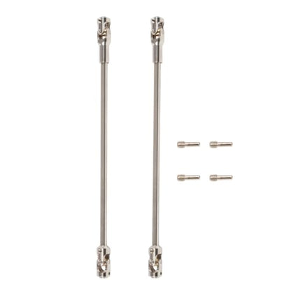 SCX10 Drive Shaft 2PCS SCX10 Driveshaft Stainless Steel Rear Front Driver Shaft 68-229mm Cut to Length for 1/10 RC Crawler LCG Rig Sportsy Scalers GSPEED Capra SCX10 Pro Element DIY SCX10 (Silver) - color: Silver