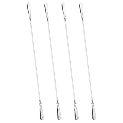 MECCANIXITY 4 Pcs Metal Clip Pushrod Connector Linkage, 304 Stainless Steel M2 Threaded Rod with Metal Clip for RC Plane Fixed Wing Aircraft DIY Models Parts, 246mm/9.69" - size: M2 x 246mm