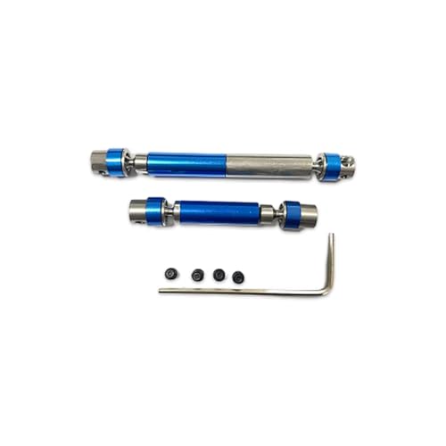 RC Parts Compatible with HOBBYPLUS CR-18P for Rock for TRX4 for Redcat 4WD 1/18 RC Crawler Car Parts 2pcs Metal Center Drive Shaft Set(Blue) - color: Blue