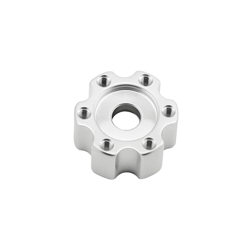 4PCS Aluminum 7mm Wheel Hex Hubs 6MM Extension Adapters for All TCRC Designed 1.0inch 1.3inch Wheel Hubs 1/18 1/24 RC Upgrades,Silver - style: 6mm Extension(Silver)