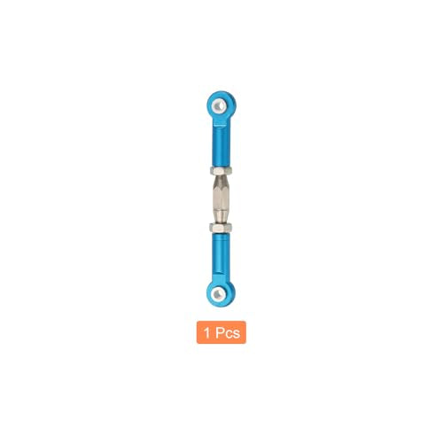 MECCANIXITY 1 Pcs Steering Servo Turnbuckle Rod RC Aluminum Alloy Linkages for HSP 1/10 94123 On-Road RC Car (Blue, 62mm) - color: Blue