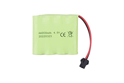 sea jump Accessories 2PCS AA 4.8V 800mAh Rechargeable RC Toy Car Battery SM2P Plug RC Truck Stunt Car Excavator Toy Car Battery and USB Charging Cable