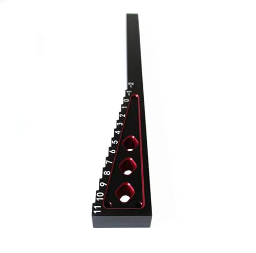 Aluminum RC Ride Height Gauge RC Measuring Tool for 1/8 1/10 Cars - color: Black Red