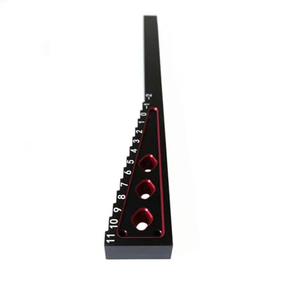 Aluminum RC Ride Height Gauge RC Measuring Tool for 1/8 1/10 Cars - color: Black Red