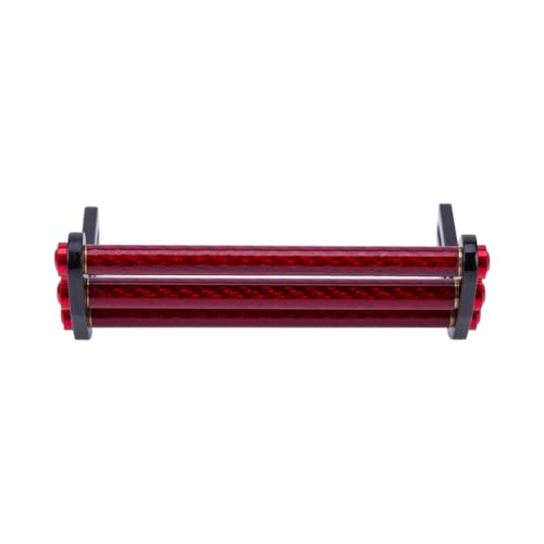 LCG Bumper Carbon Fiber Front Bumper Optimum Approach Angle for 1/10 RC Crawler SCX10 TRX4 Dodge Power Wagon Cab Cliffhanger (Red) - color: Red