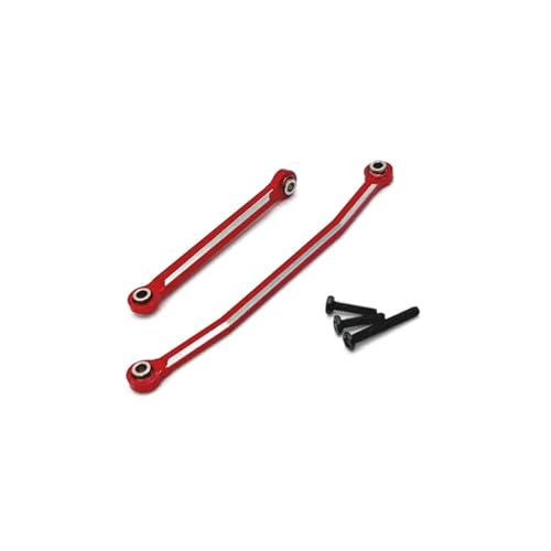 Compatible with FMS for FCX24 1/24 Rc Model Crawler Car Truck for Buggy Upgrade Parts Metal Steering Rods Steering Linkage Tie Link Kit Linkage - color: Red