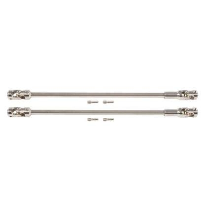 Steel Cut to Length Driveshaft Universal Joint Drive Shaft 68-229mm 2PCS for 1/10 RC Crawler LCG Rigs Sportys Scalers Capra SCX10 Pro (Silver) - color: Silver