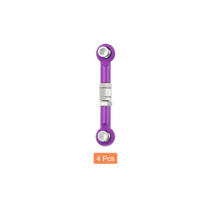 MECCANIXITY 4 Pcs Steering Servo Turnbuckle Rod RC Aluminum Alloy Linkages for HSP 1/10 94123 On-Road RC Car (Purple, 38mm) - color: Purple, size: 38mm